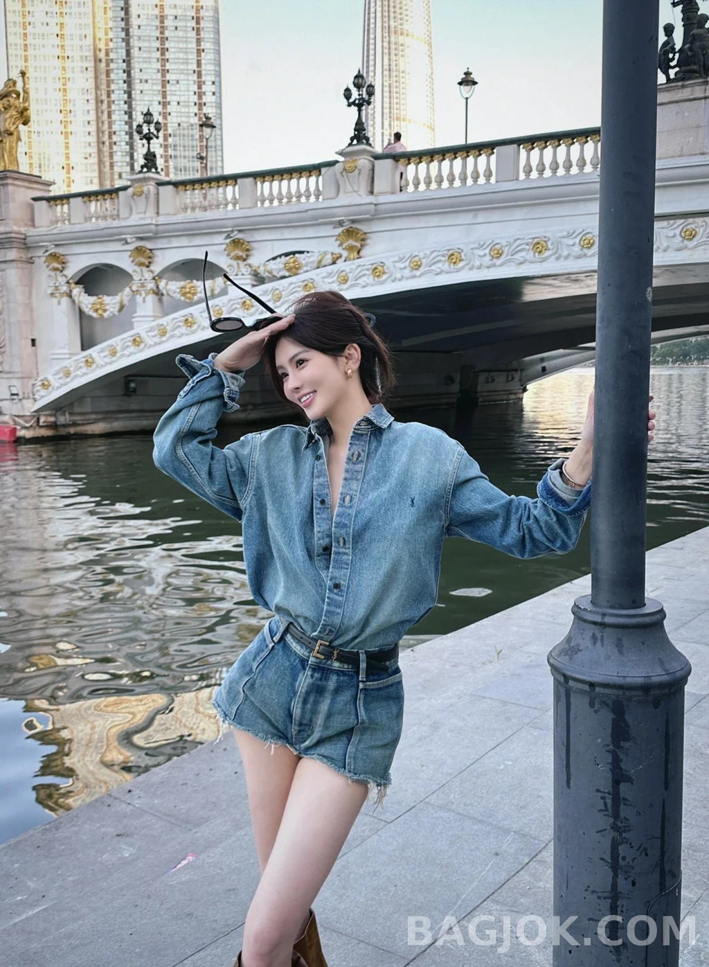 생로랑 생로랑 데님 셔츠 상세 이미지