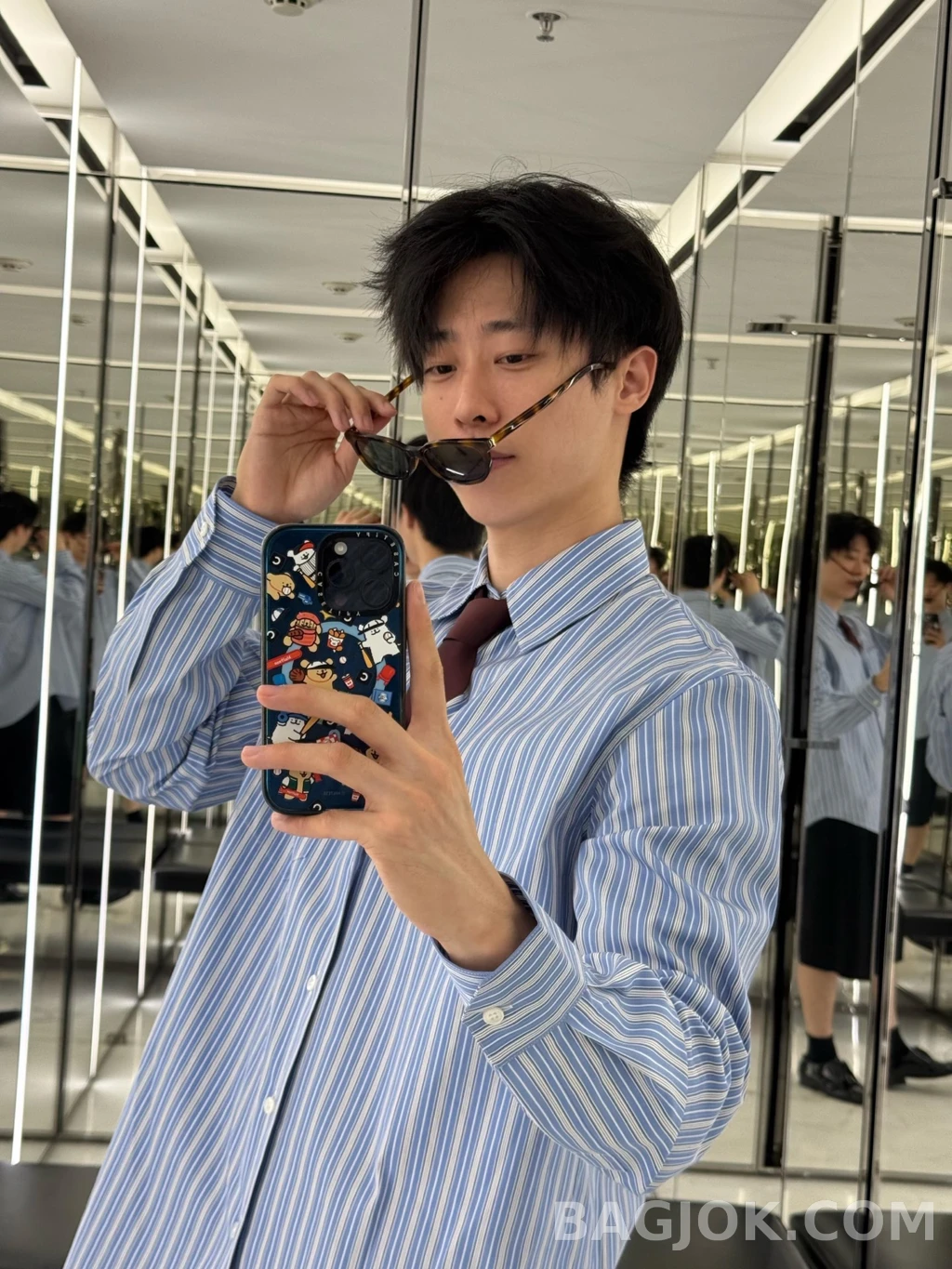 생로랑 생로랑 스트라이프 셔츠 상세 이미지