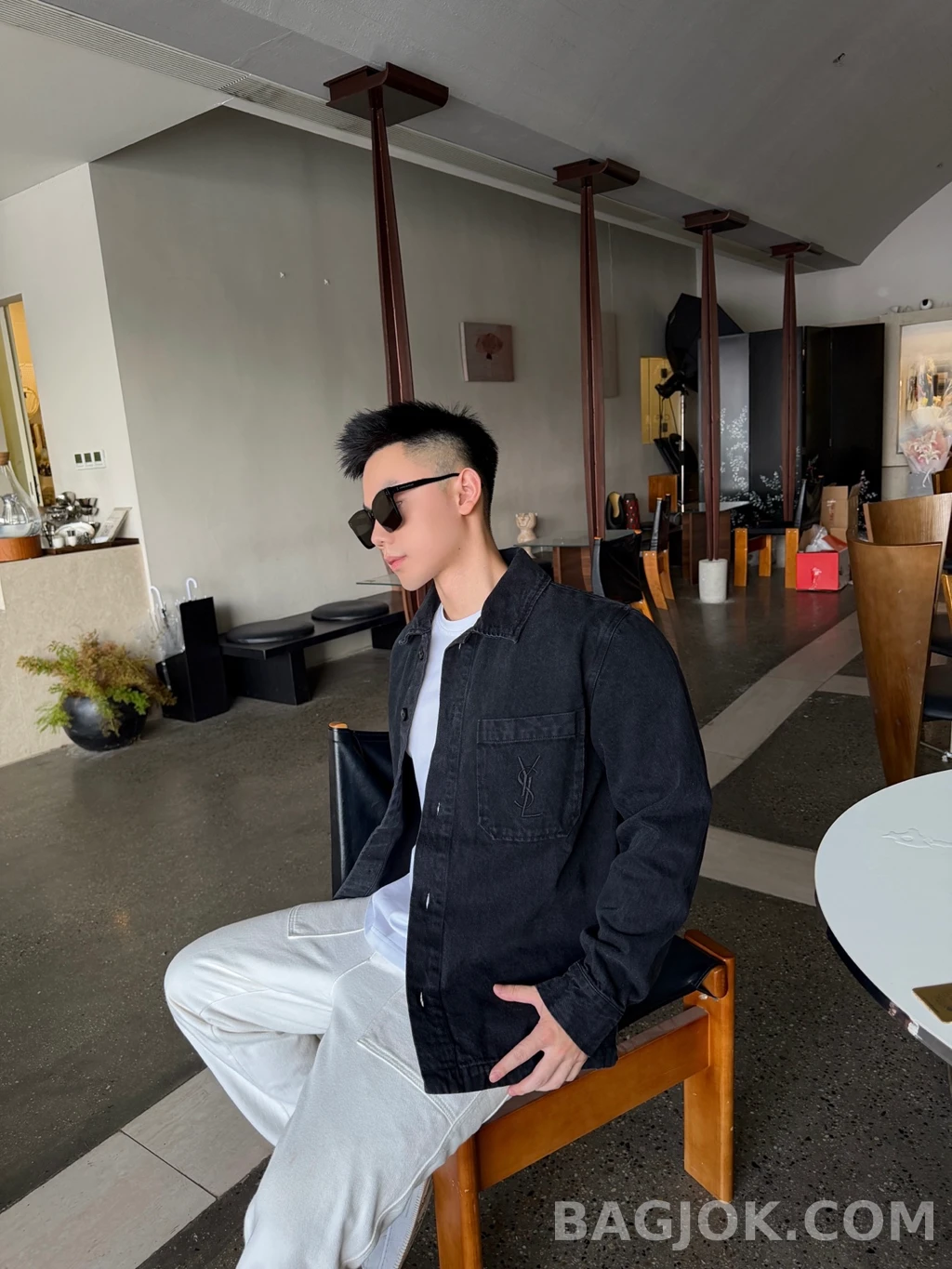 생로랑 생로랑 카상드르 데님 셔츠 상세 이미지