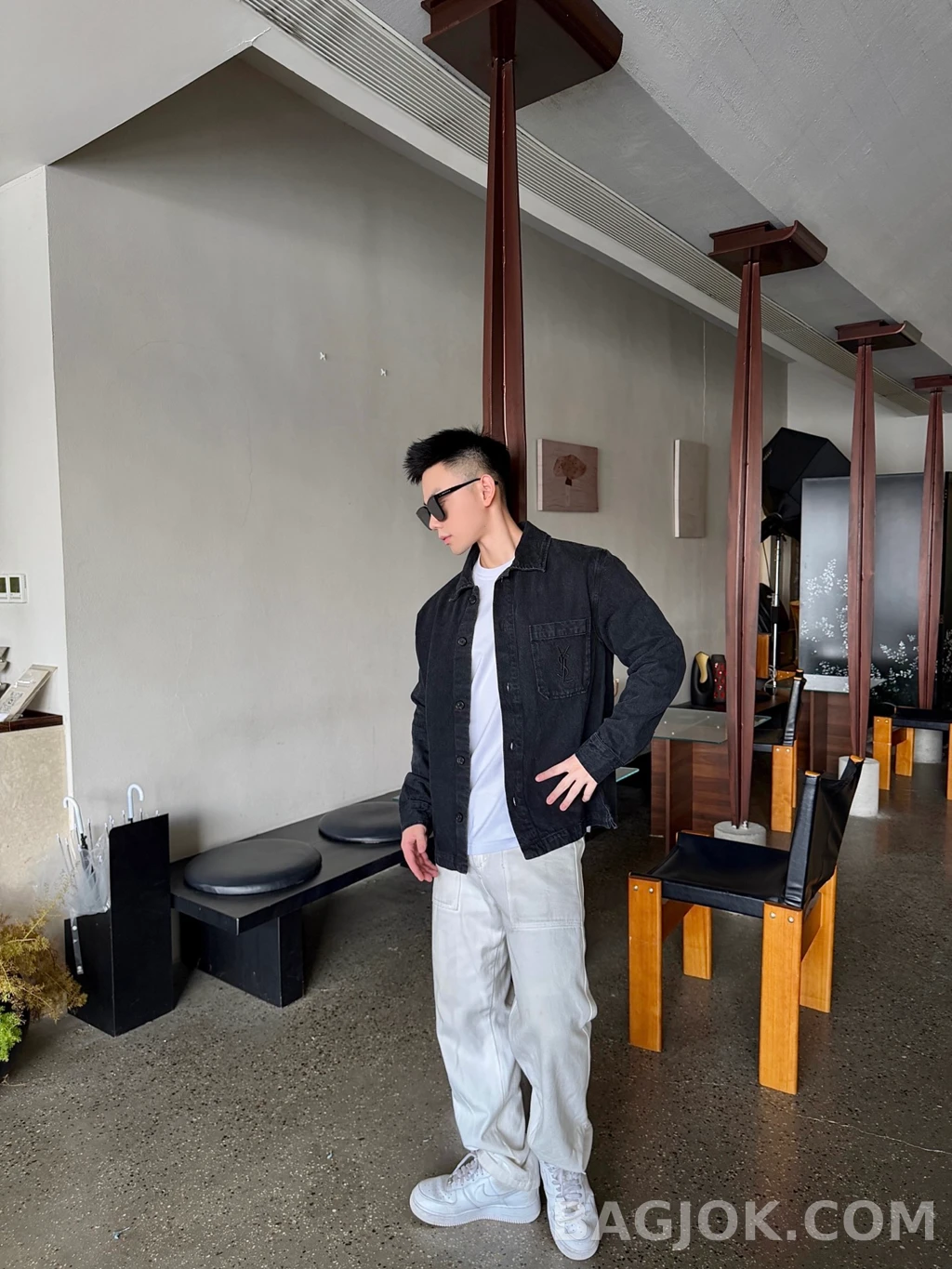 생로랑 생로랑 카상드르 데님 셔츠 상세 이미지