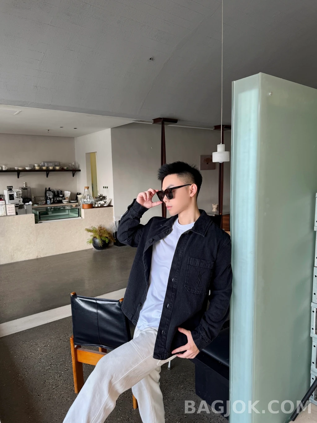 생로랑 생로랑 카상드르 데님 셔츠 상세 이미지
