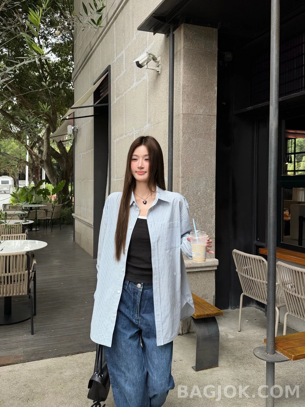 샤넬 샤넬 CC 스트라이프 셔츠 상세 이미지