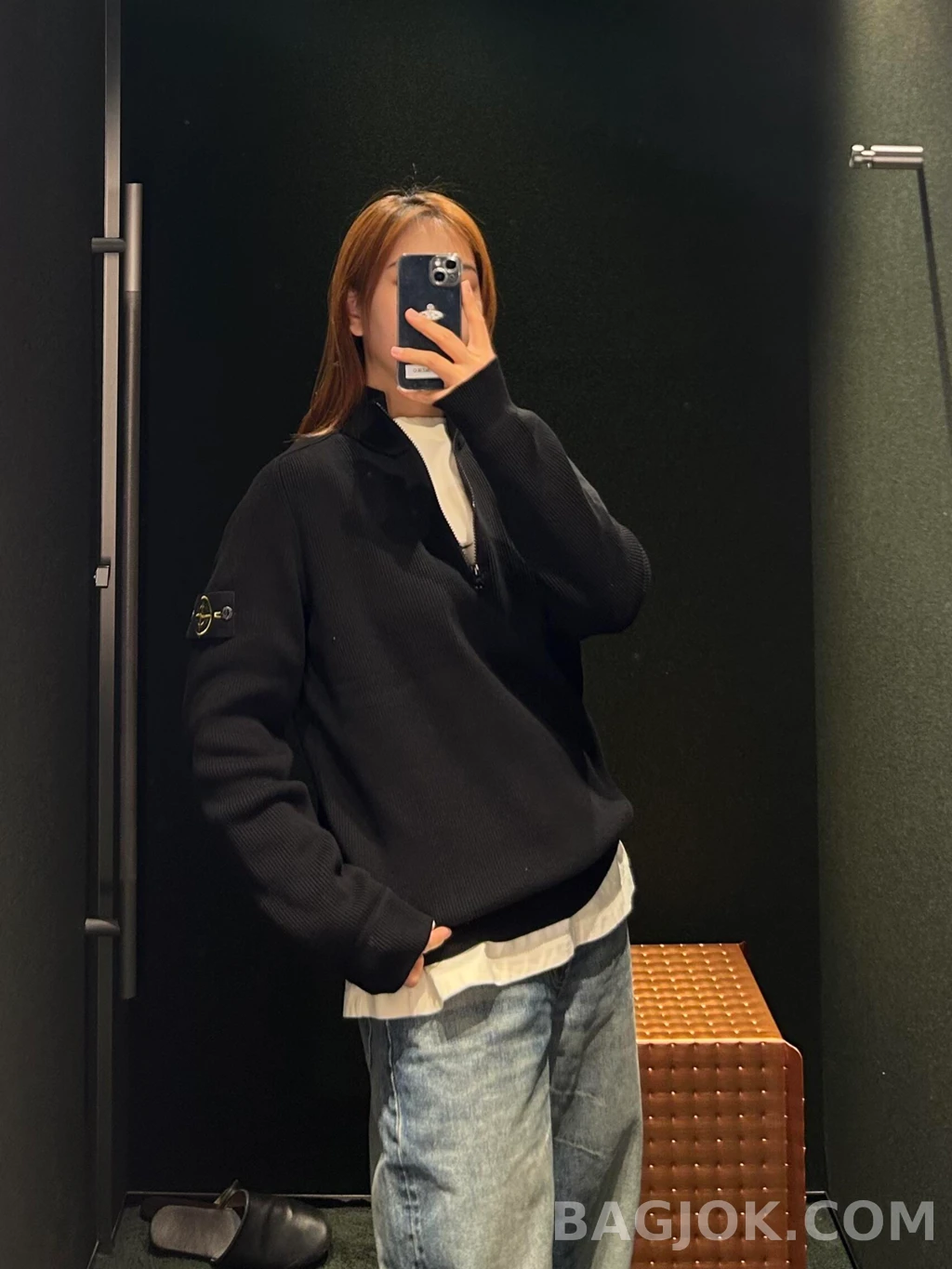 스톤아일랜드 스톤아일랜드 하프넥 니트  상세 이미지