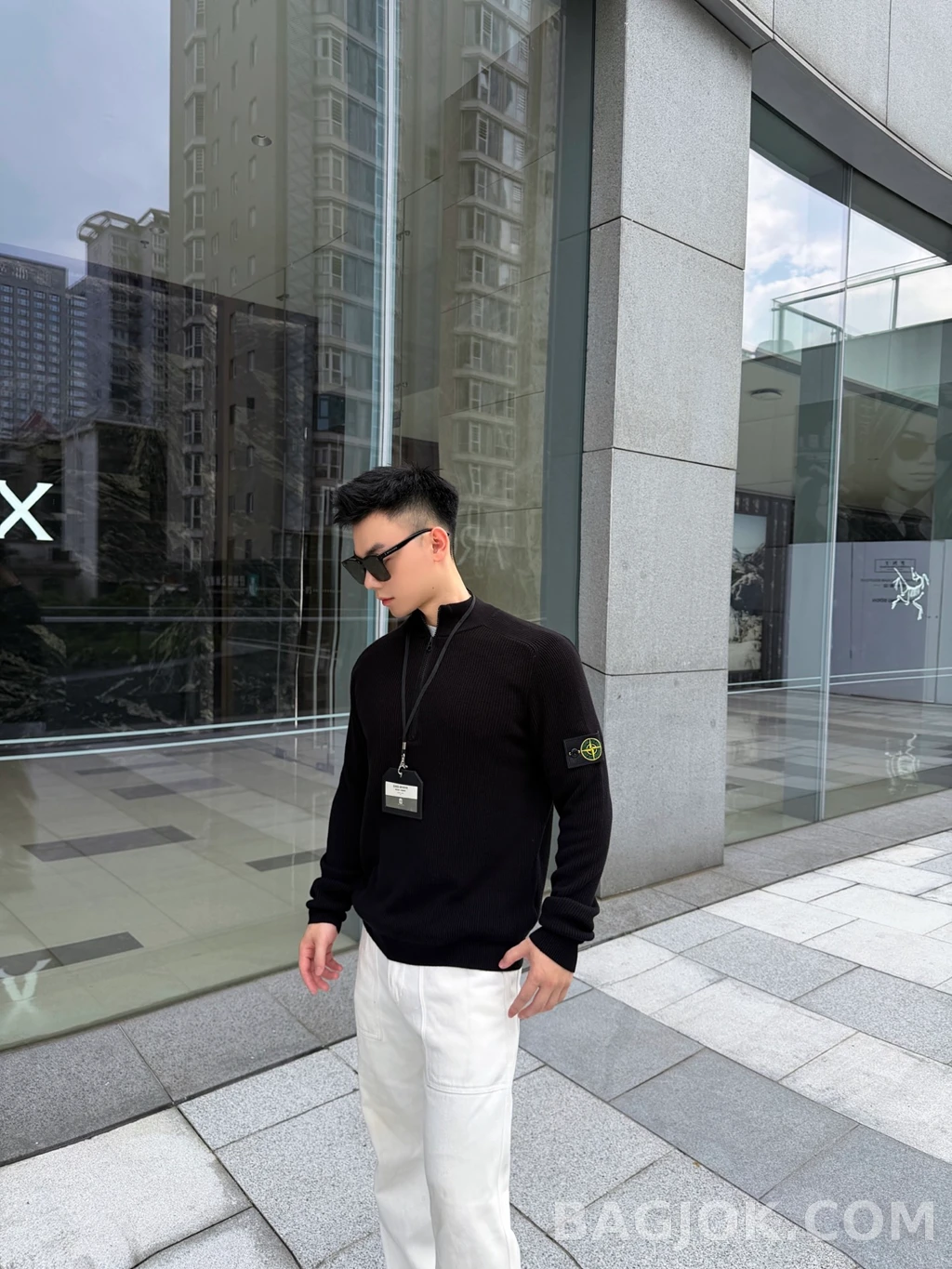 스톤아일랜드 스톤아일랜드 하프넥 니트  상세 이미지