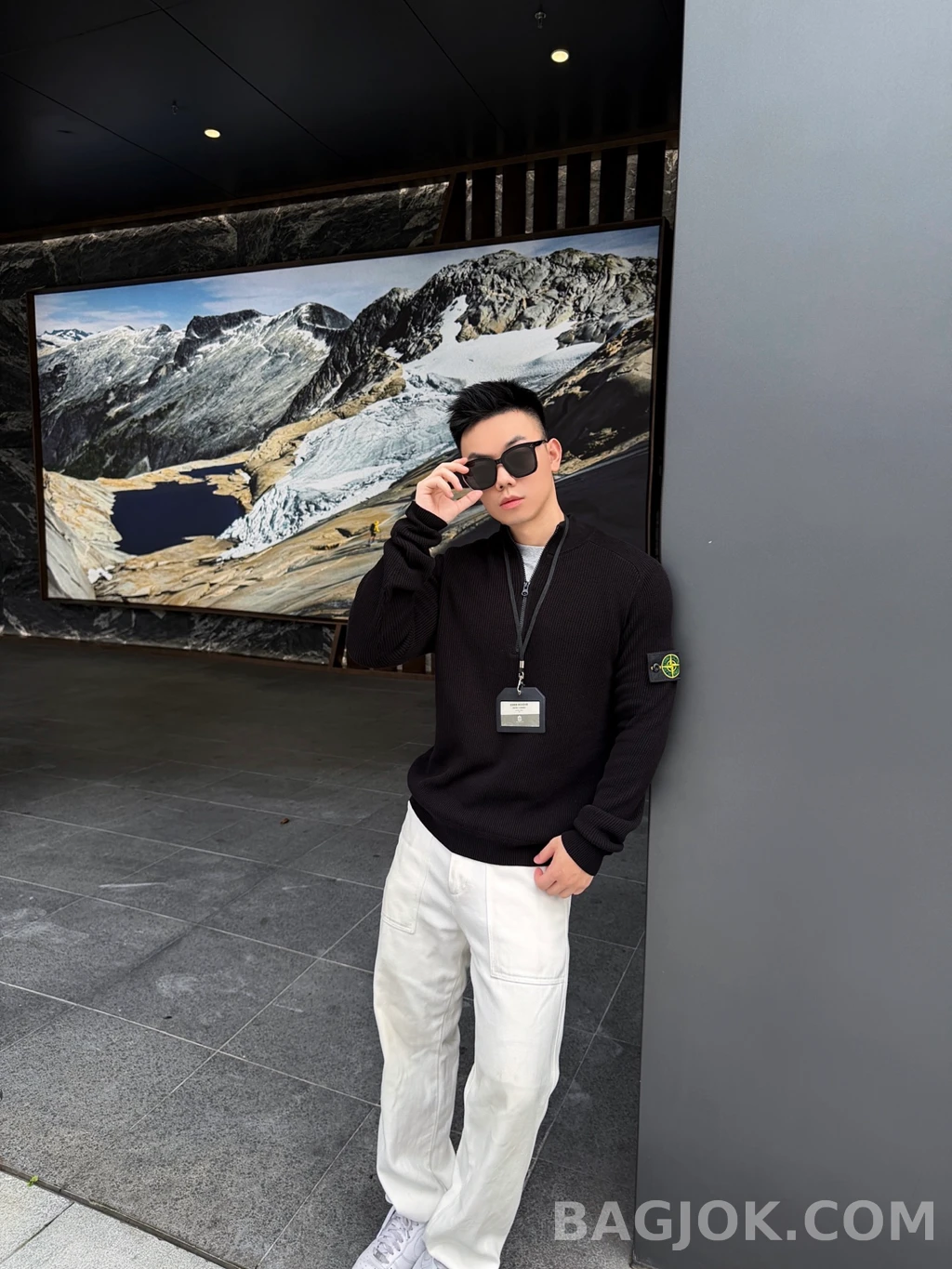 스톤아일랜드 스톤아일랜드 하프넥 니트  상세 이미지