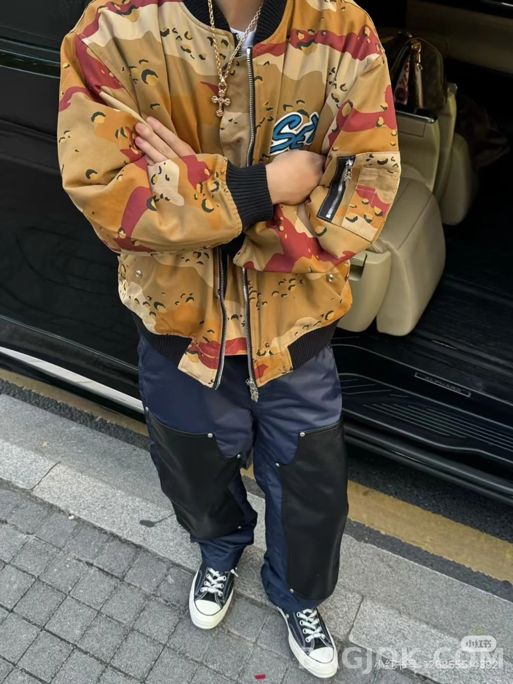 크롬하츠 크롬하츠 니패치 워크팬츠 상세 이미지