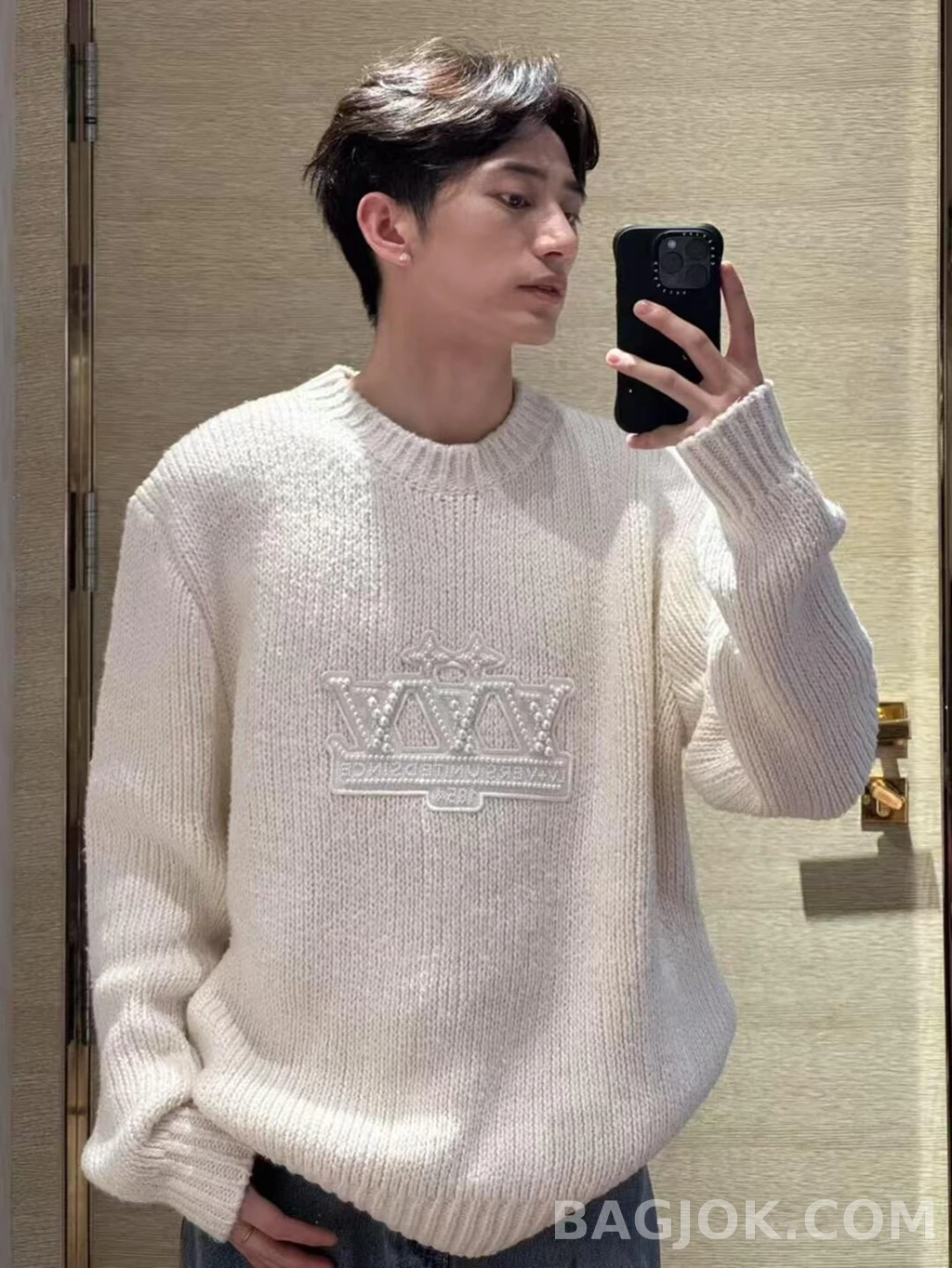 루이비통 루이비통 비즈 로고 니트  상세 이미지