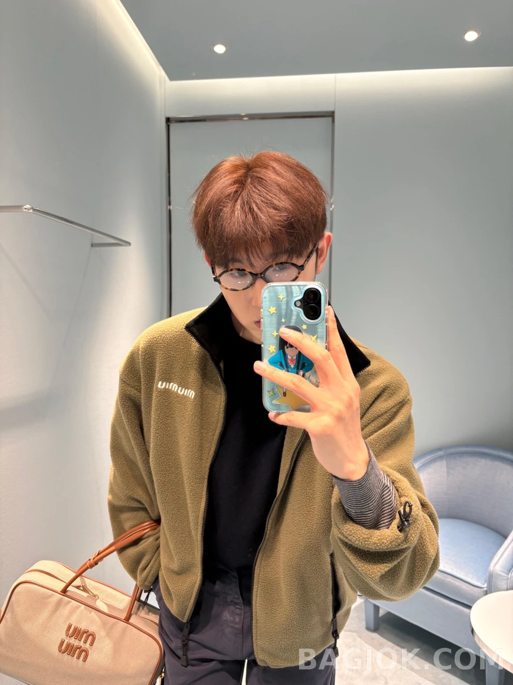 미우미우 미우미우 로고 플리스 상세 이미지