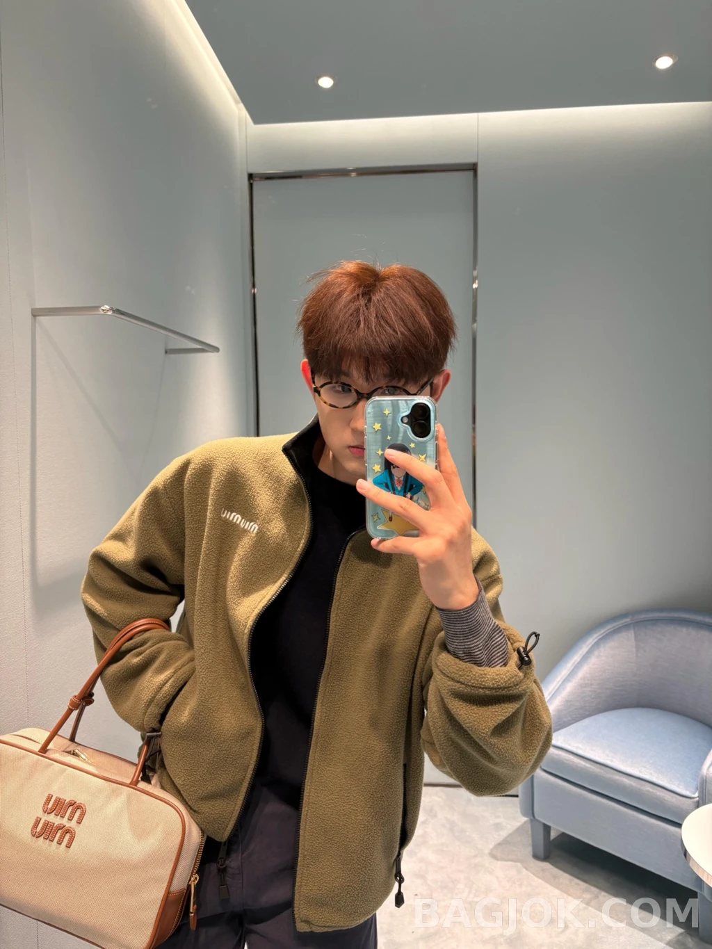 미우미우 미우미우 로고 플리스 상세 이미지