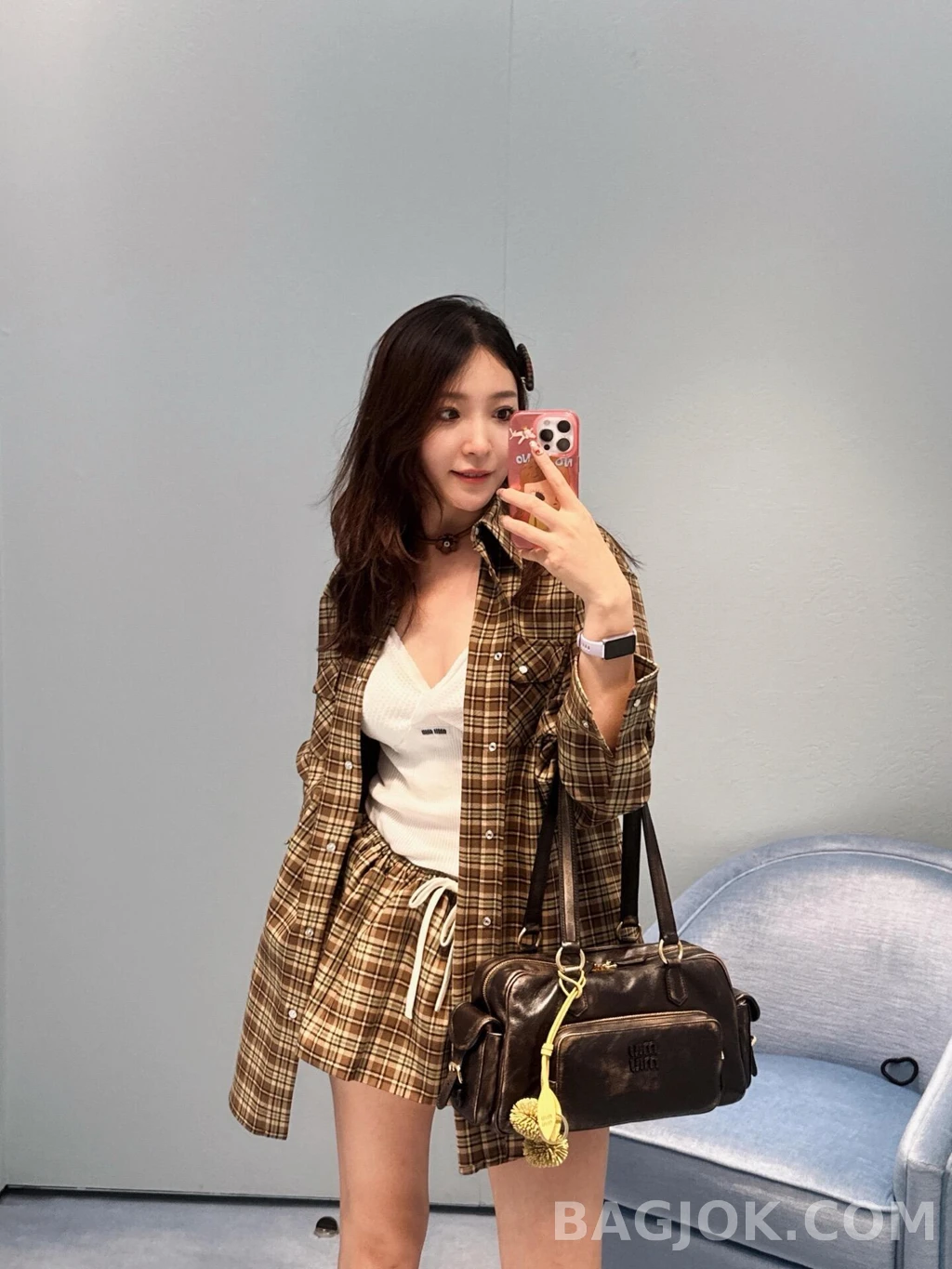 미우미우 미우미우 플란넬 셔츠 상세 이미지