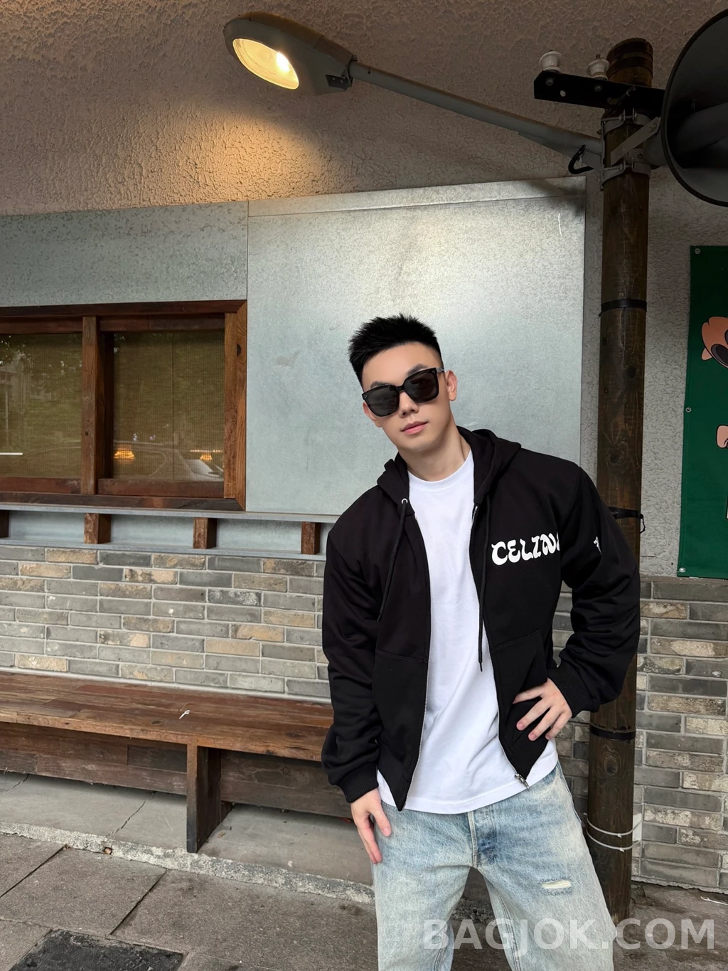 셀린느 셀린느 로고 후드 집업 상세 이미지