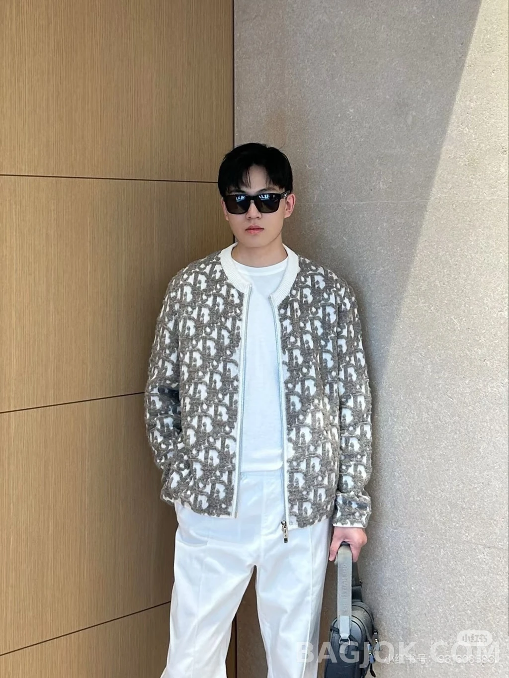 디올 디올 타월자수 오블리크 집업 상세 이미지