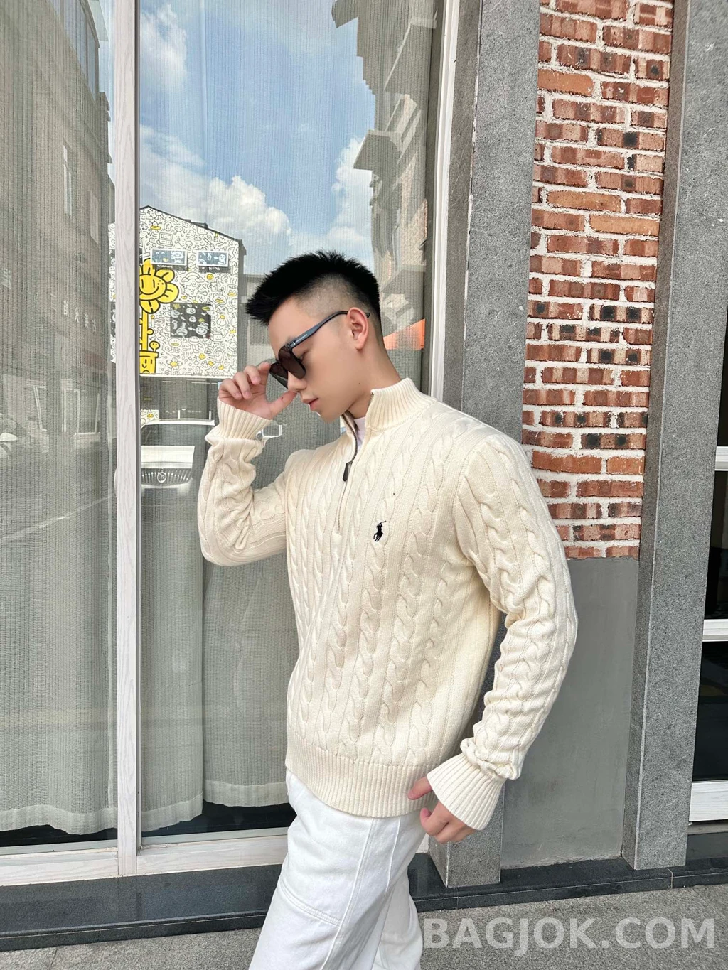 랄프로렌 랄프로렌 케이블 하프집 상세 이미지