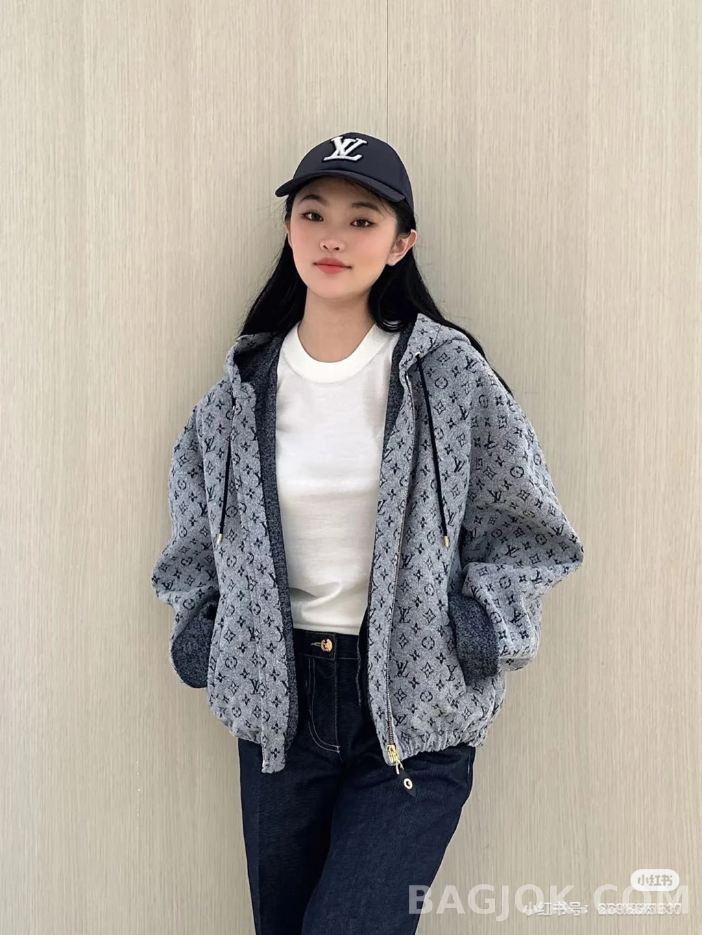 루이비통 루이비통 모노그램 펠트 후드 집업 상세 이미지