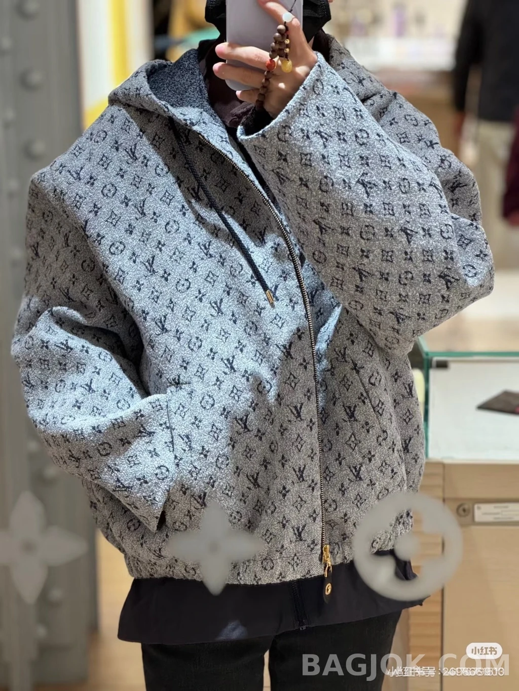 루이비통 루이비통 모노그램 펠트 후드 집업 상세 이미지