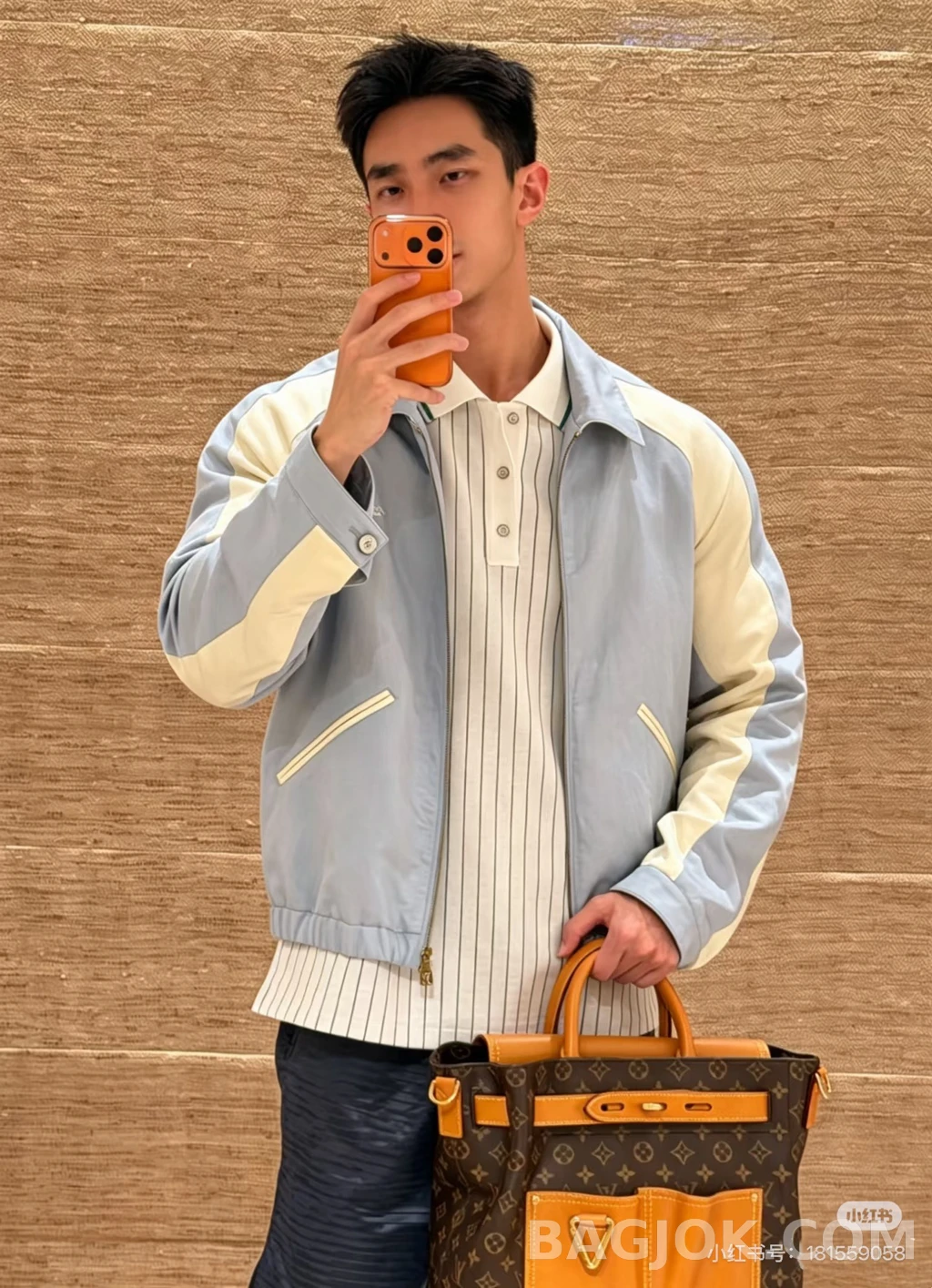 null 루이비통 배색 해링턴 상세 이미지