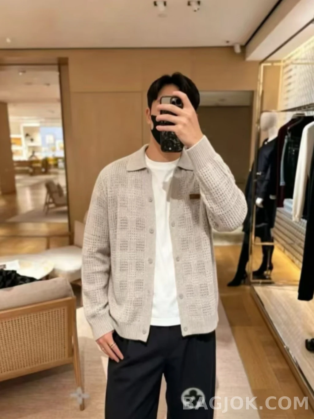 루이비통 루이비통 자카드 체크 가디건 상세 이미지
