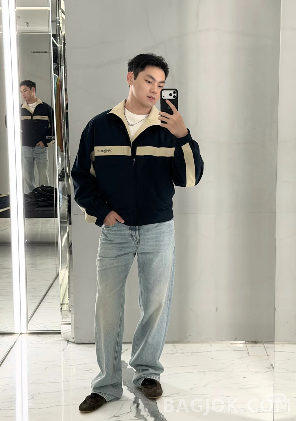 생로랑 생로랑 컬러블록 재킷 상세 이미지