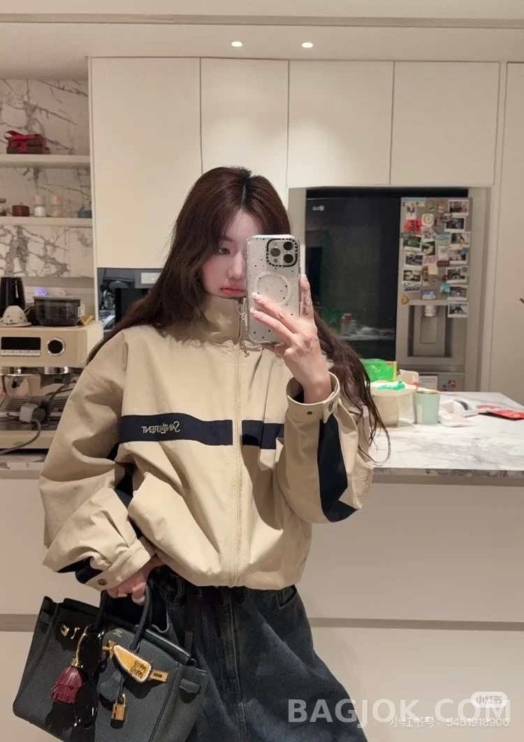생로랑 생로랑 컬러블록 재킷 상세 이미지