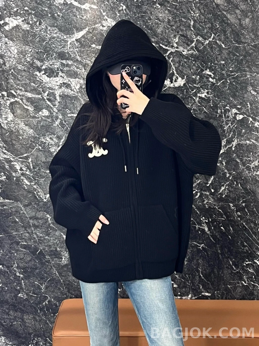 셀린느 셀린느 와플 후드 집업 상세 이미지