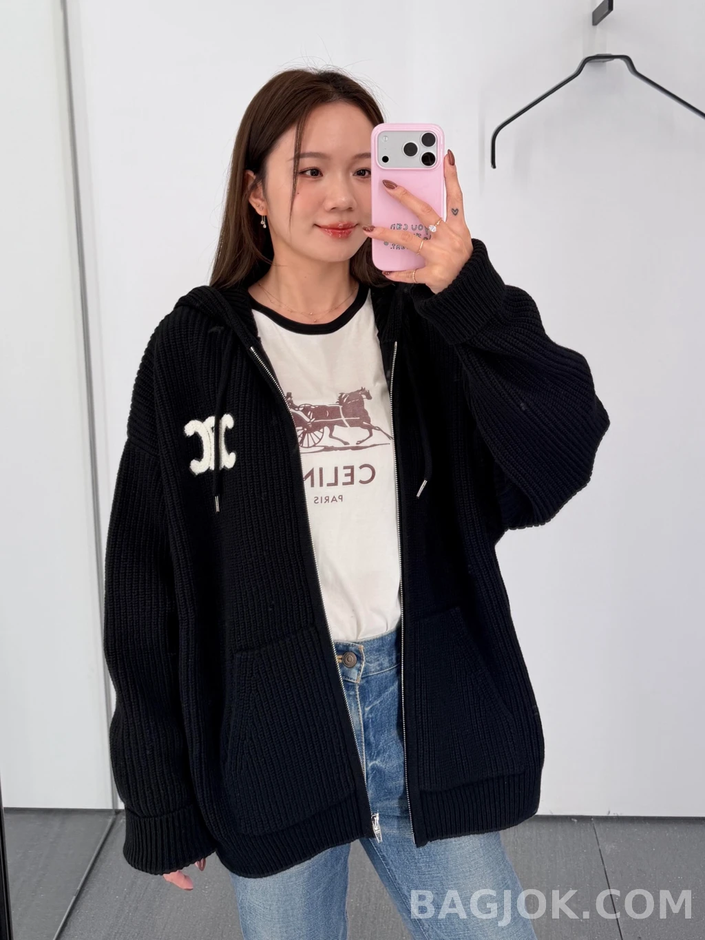 셀린느 셀린느 와플 후드 집업 상세 이미지
