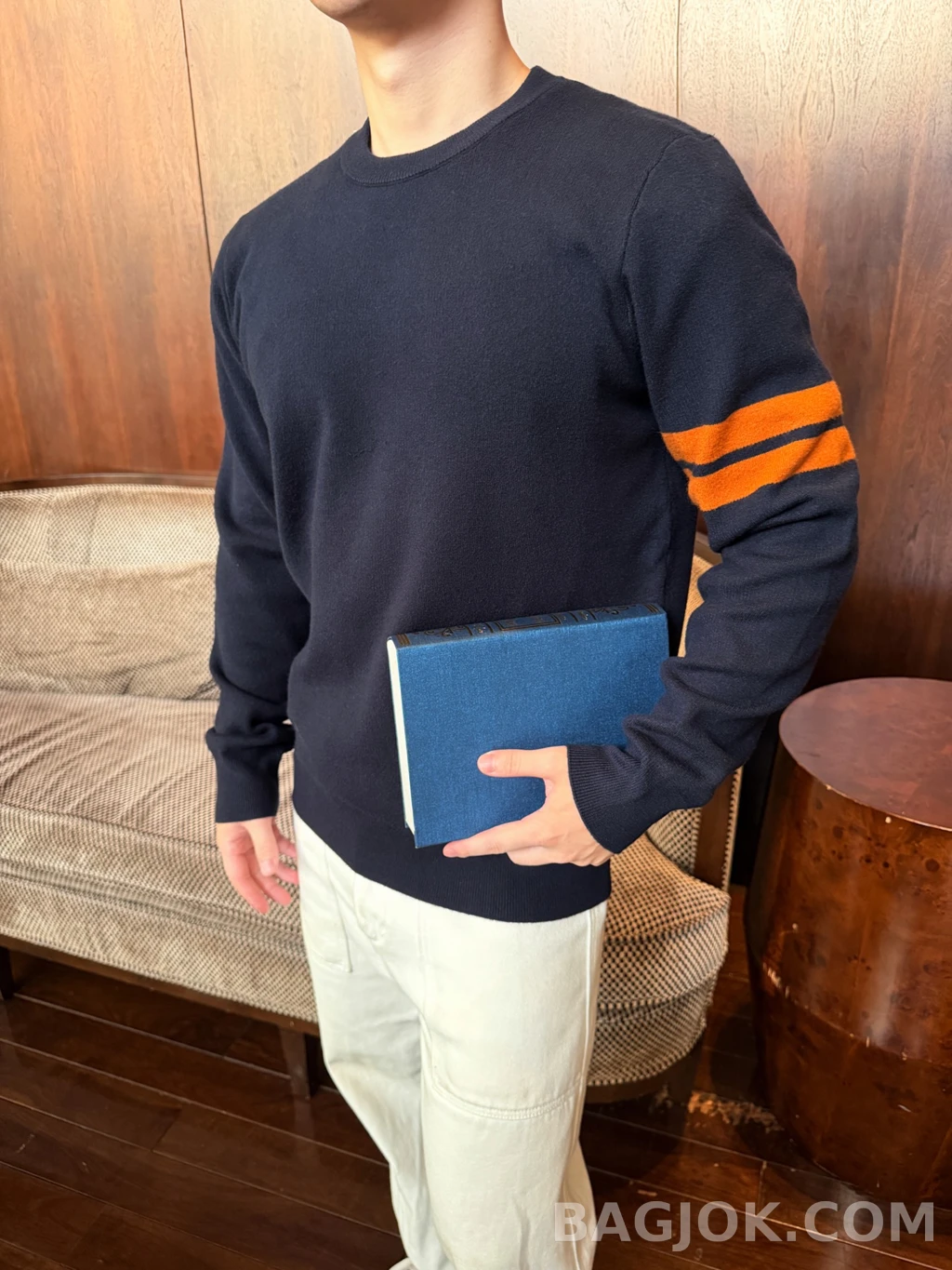 제냐 제냐 배색 니트 상세 이미지