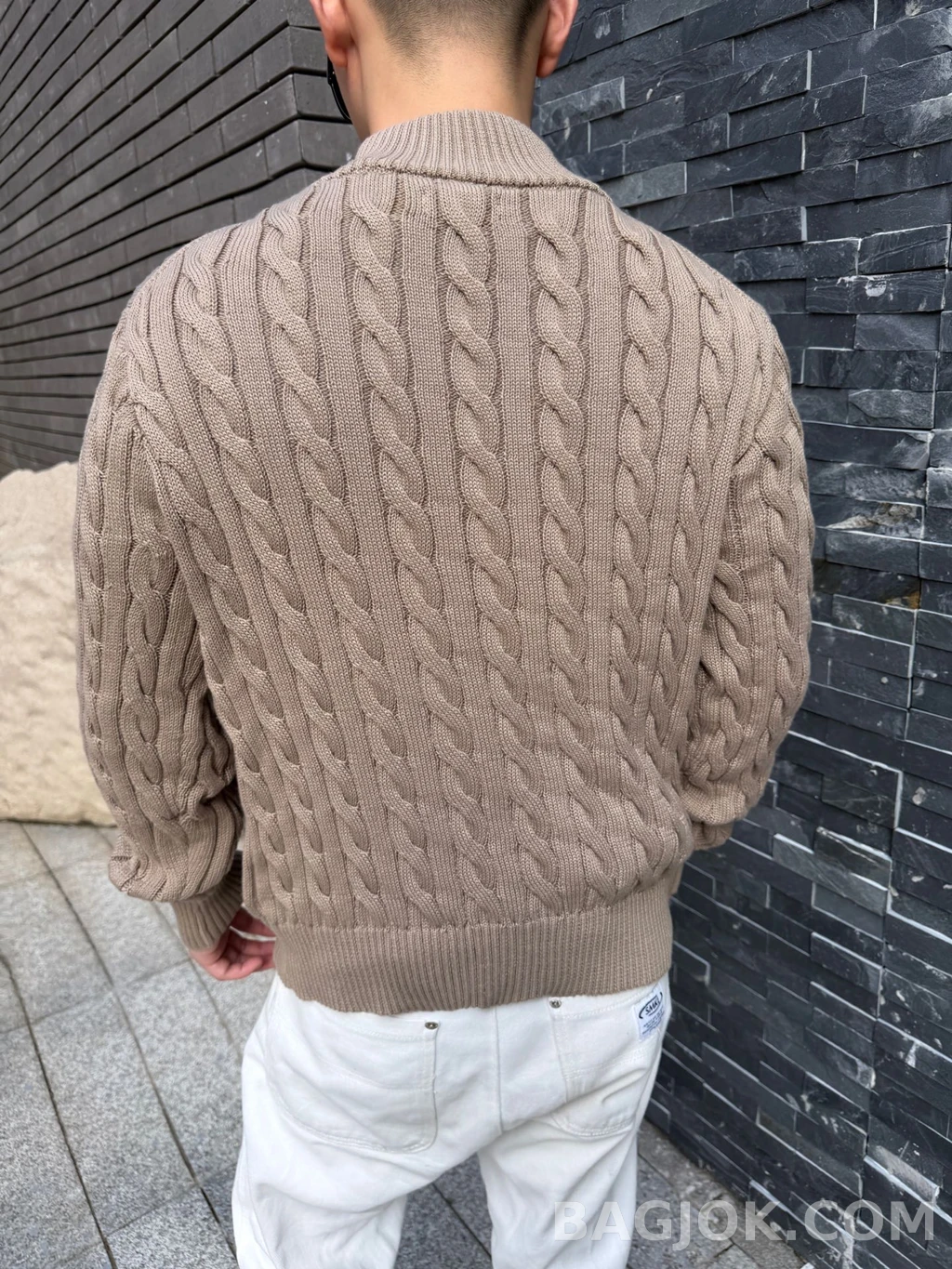 랄프로렌 랄프로렌 꽈배기 하프 집업 상세 이미지