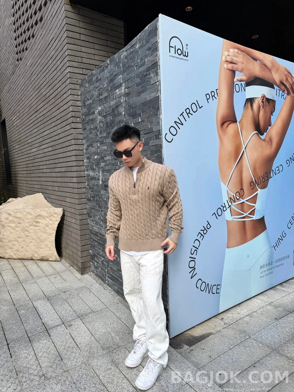 랄프로렌 랄프로렌 꽈배기 하프 집업 상세 이미지