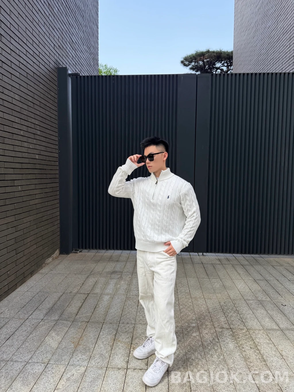 랄프로렌 랄프로렌 꽈배기 하프집업 상세 이미지