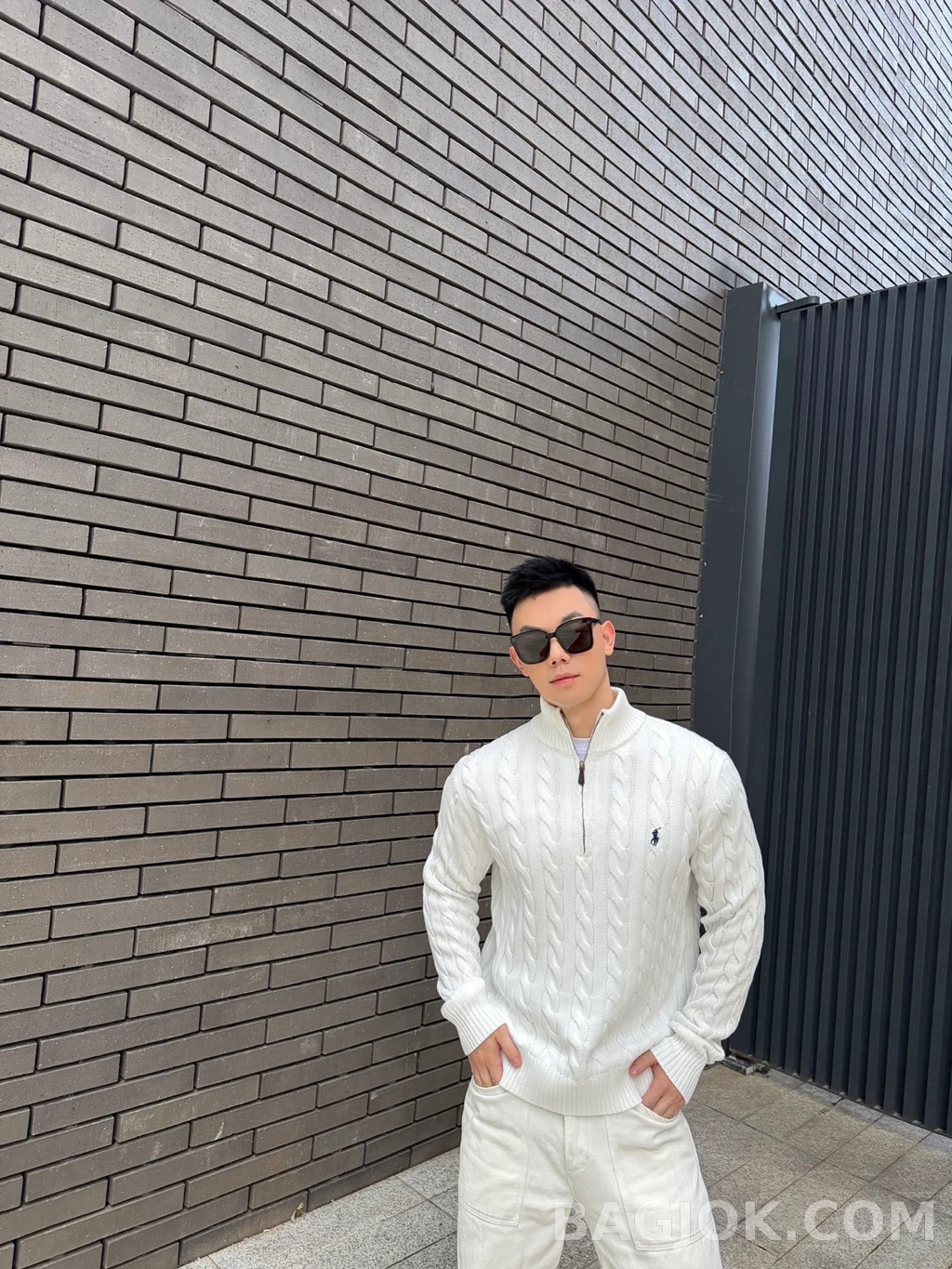 랄프로렌 랄프로렌 꽈배기 하프집업 상세 이미지