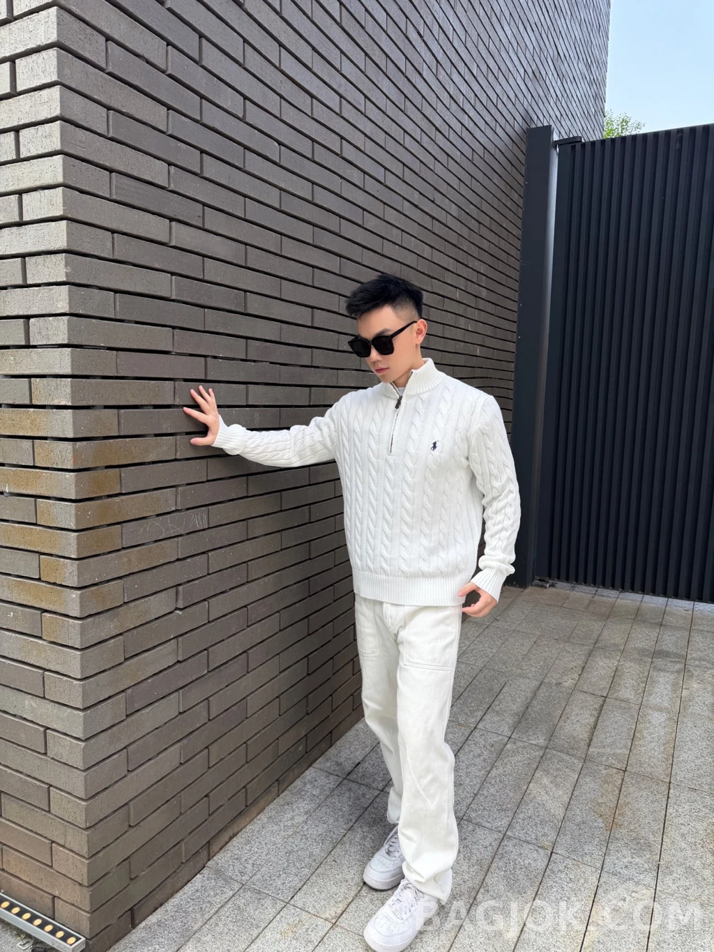 랄프로렌 랄프로렌 꽈배기 하프집업 상세 이미지