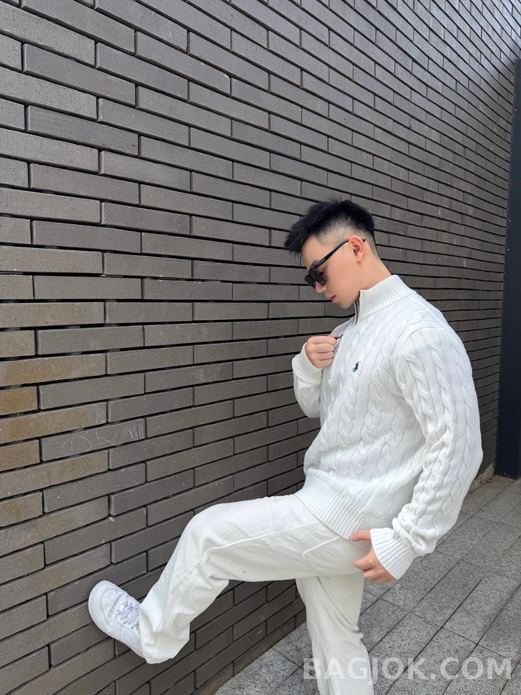 랄프로렌 랄프로렌 꽈배기 하프집업 상세 이미지