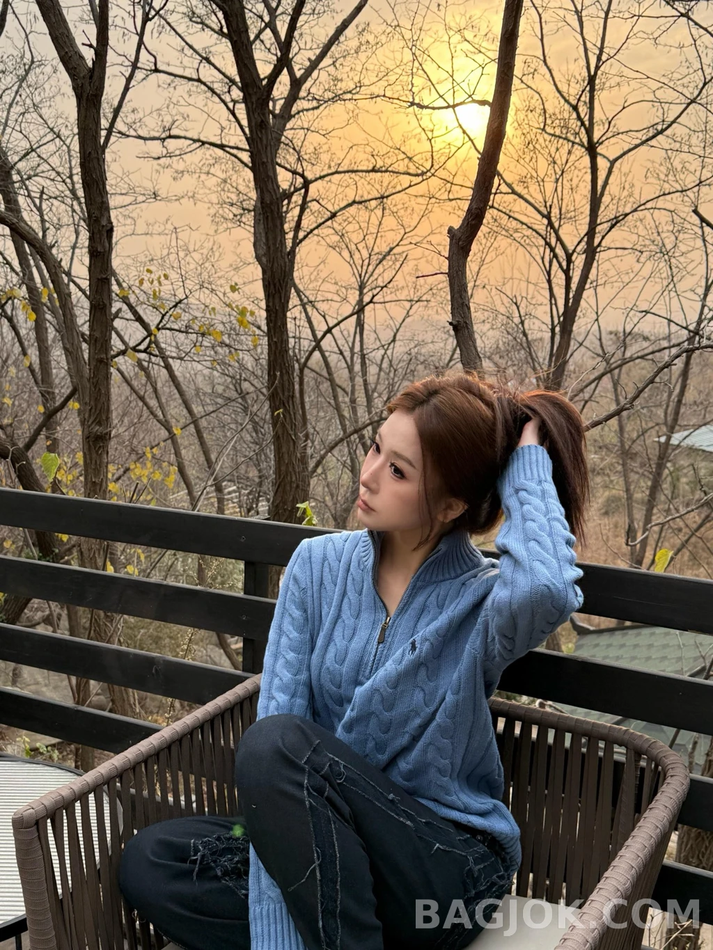 랄프로렌 랄프로렌 꽈배기 하프 집업 상세 이미지