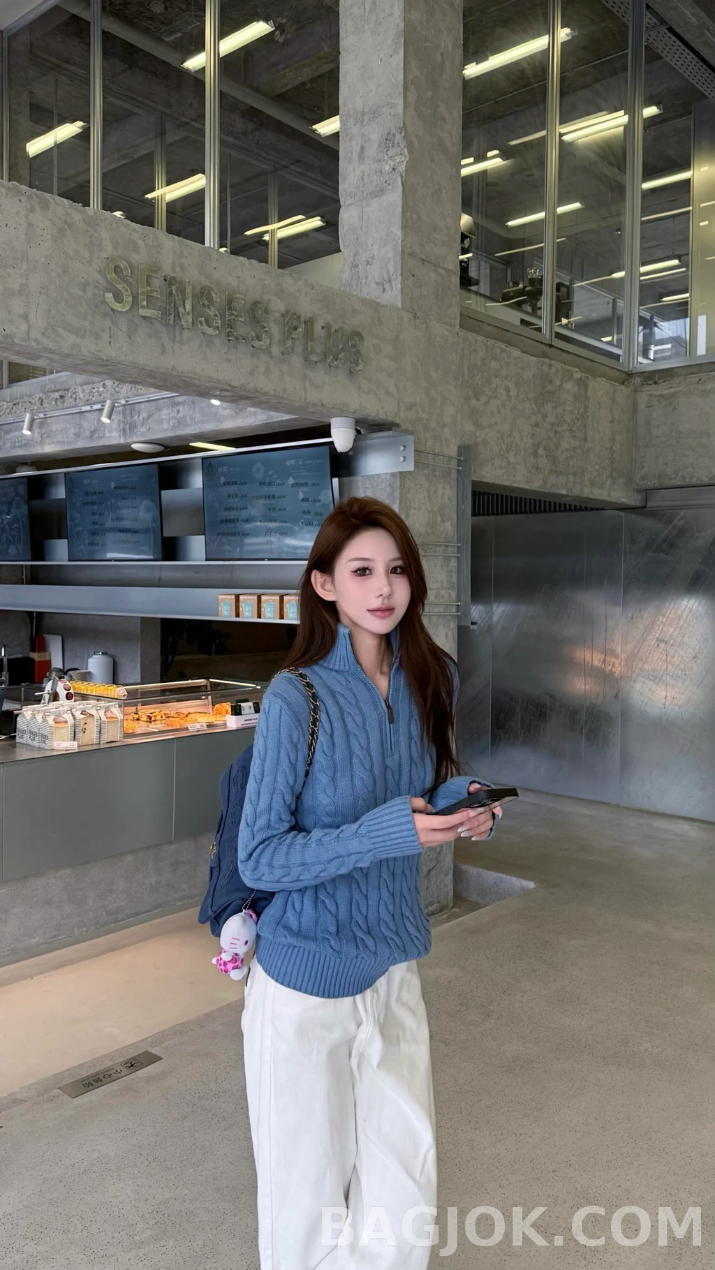랄프로렌 랄프로렌 꽈배기 하프 집업 상세 이미지