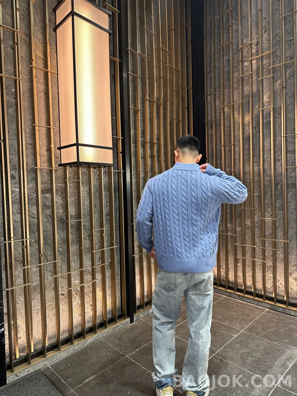 랄프로렌 랄프로렌 꽈배기 하프 집업 상세 이미지