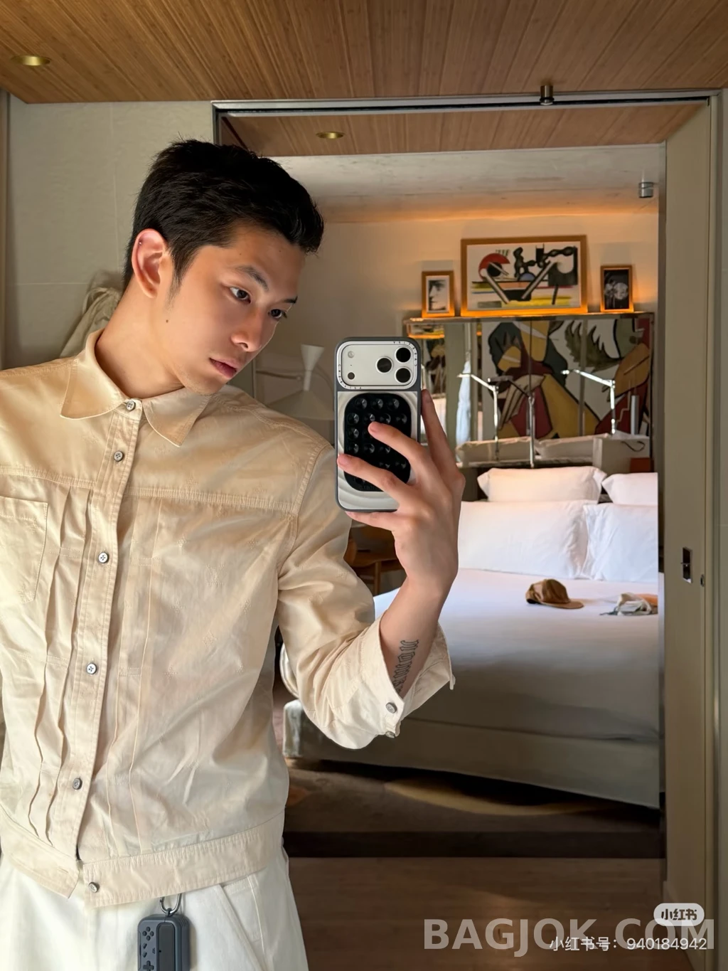 루이비통 루이비통 톤온톤 모노그램 셔츠 상세 이미지