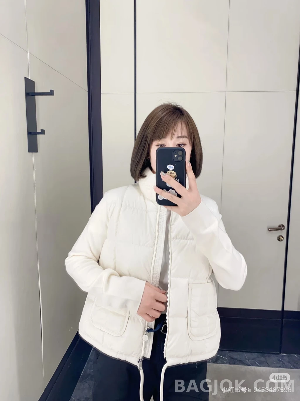 null 몽클레어 니트소매 패딩 상세 이미지