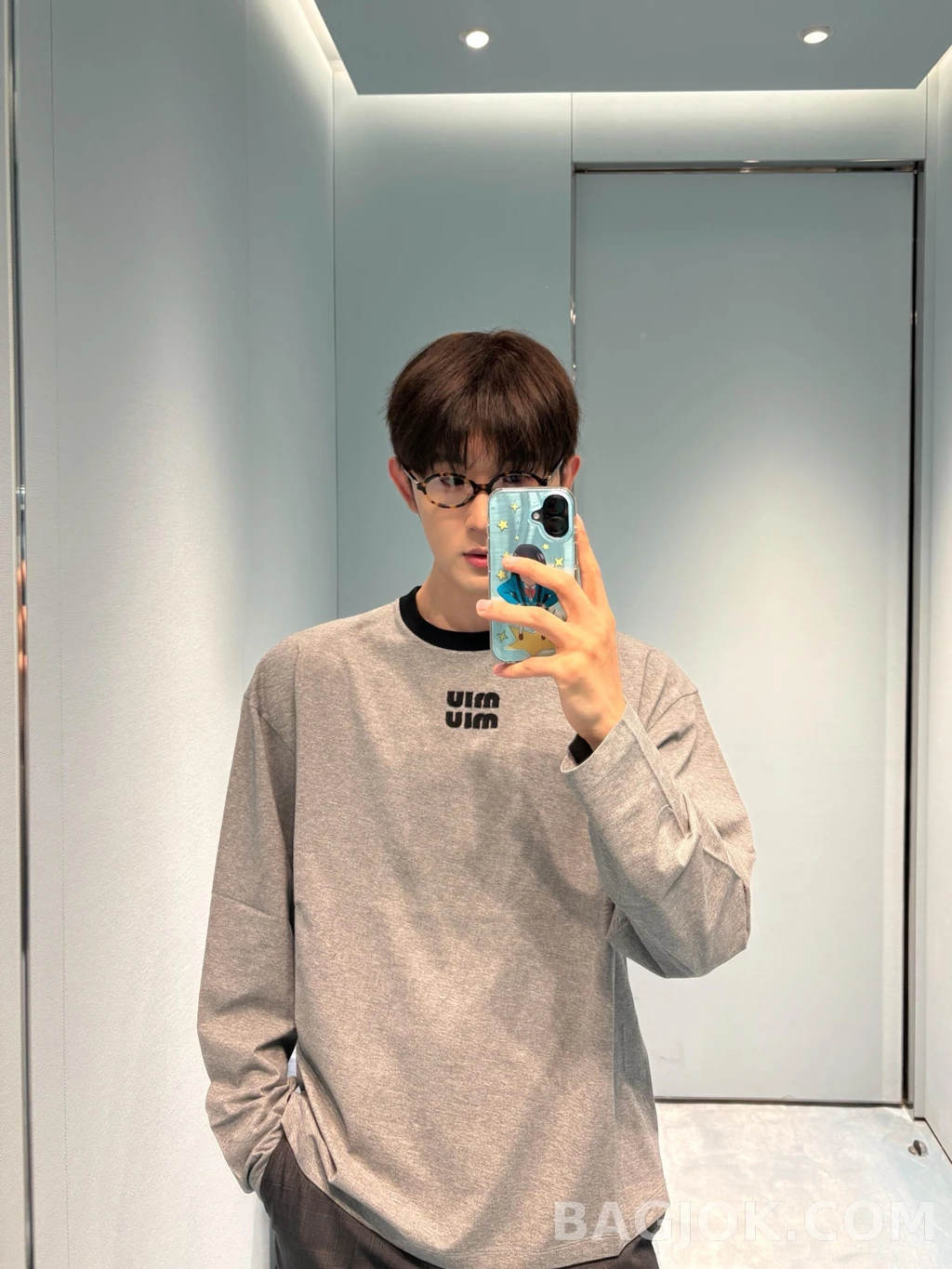 미우미우 미우미우 자수 롱슬리브 상세 이미지