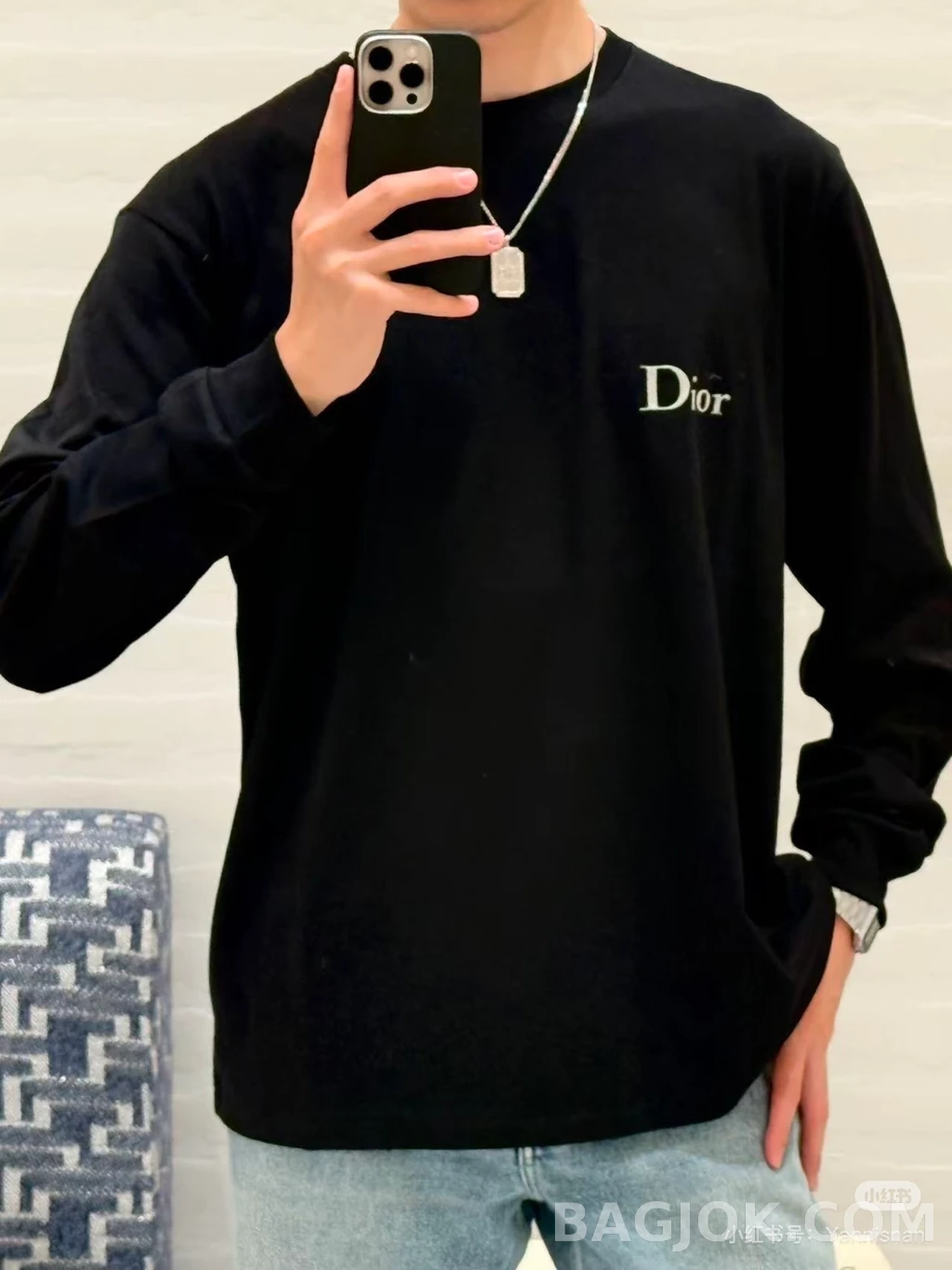 디올 디올 자수 롱슬리브 상세 이미지