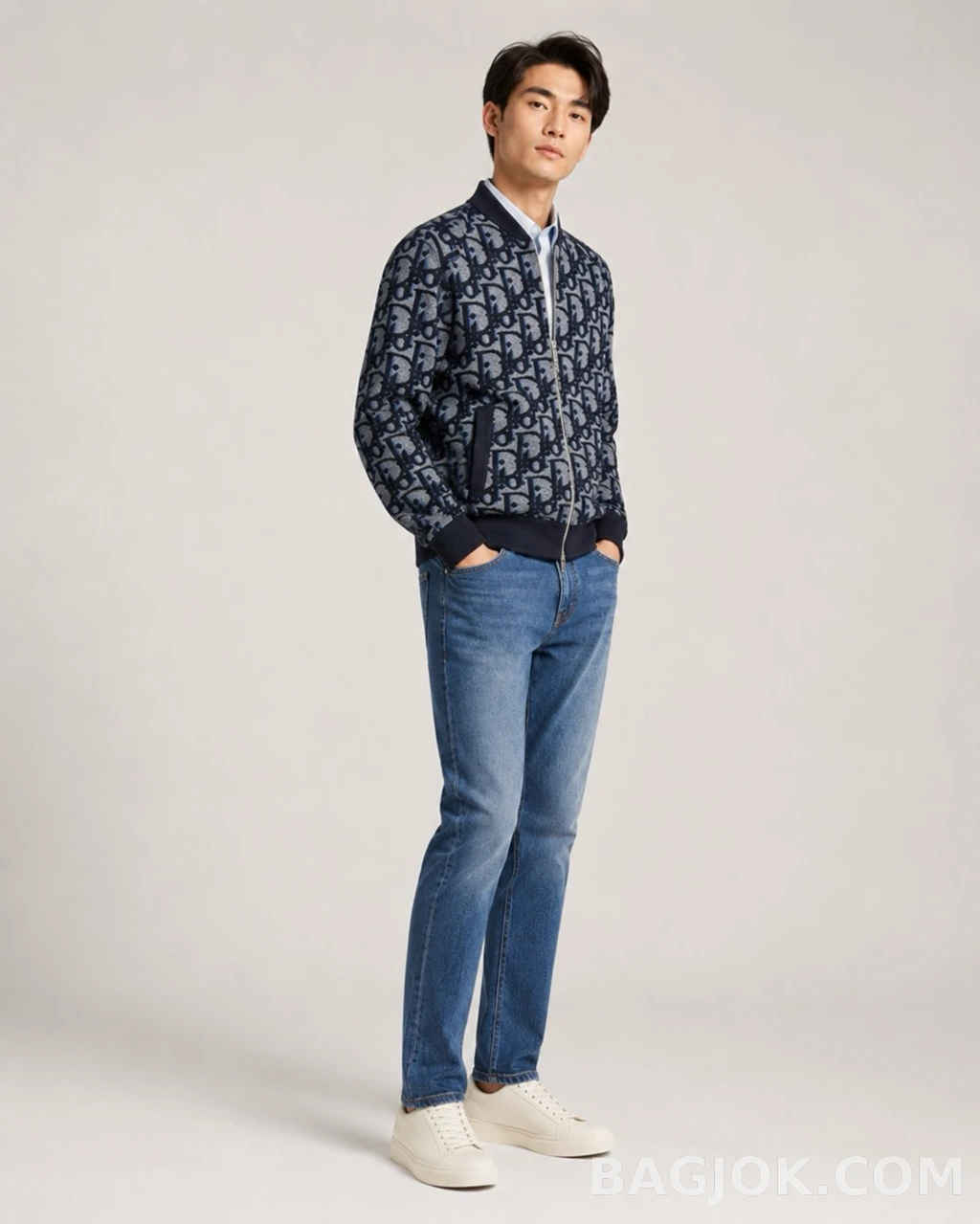 디올 디올 풀프린트 니트집업 상세 이미지