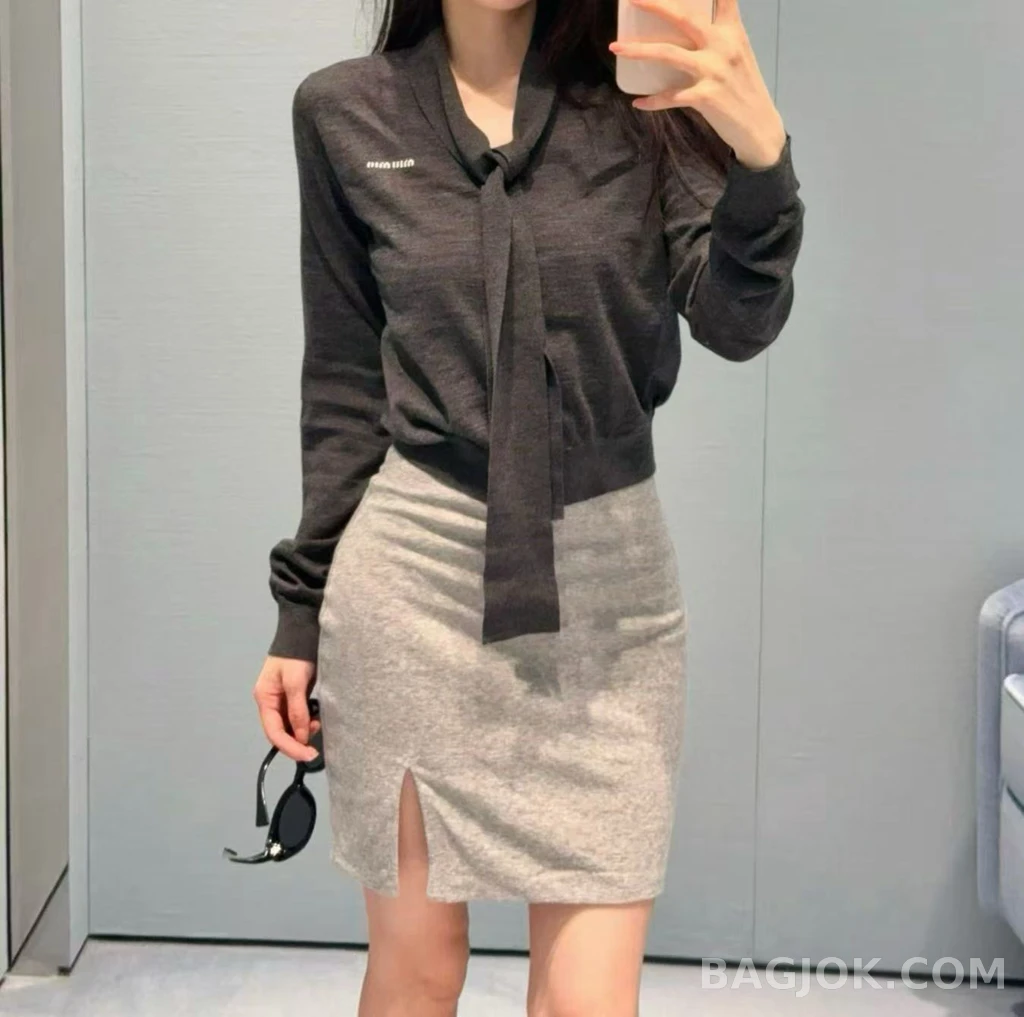 미우미우 미우미우 스카프 가디건 상세 이미지