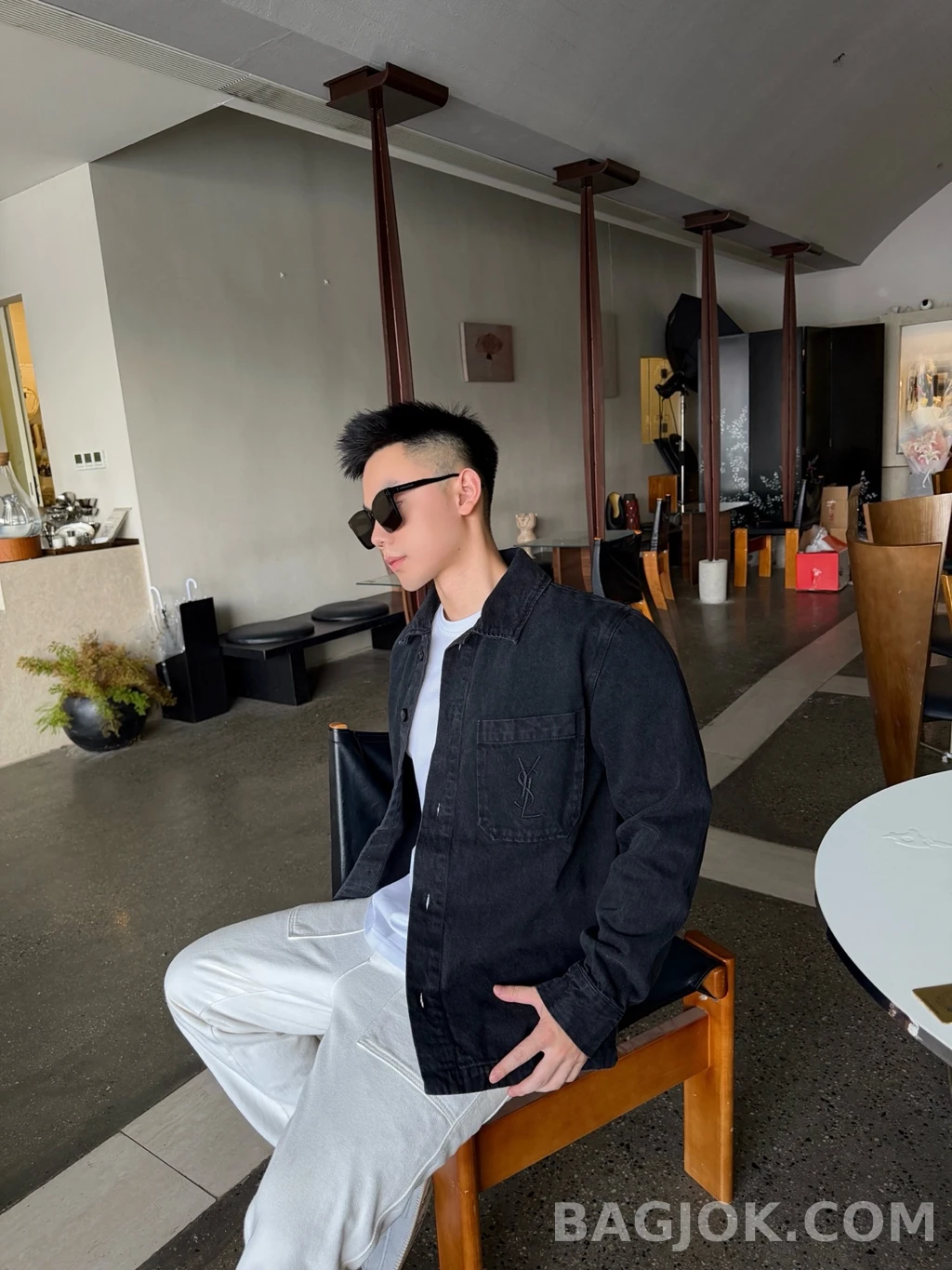 생로랑 생로랑 워싱데님 셔츠자켓 상세 이미지