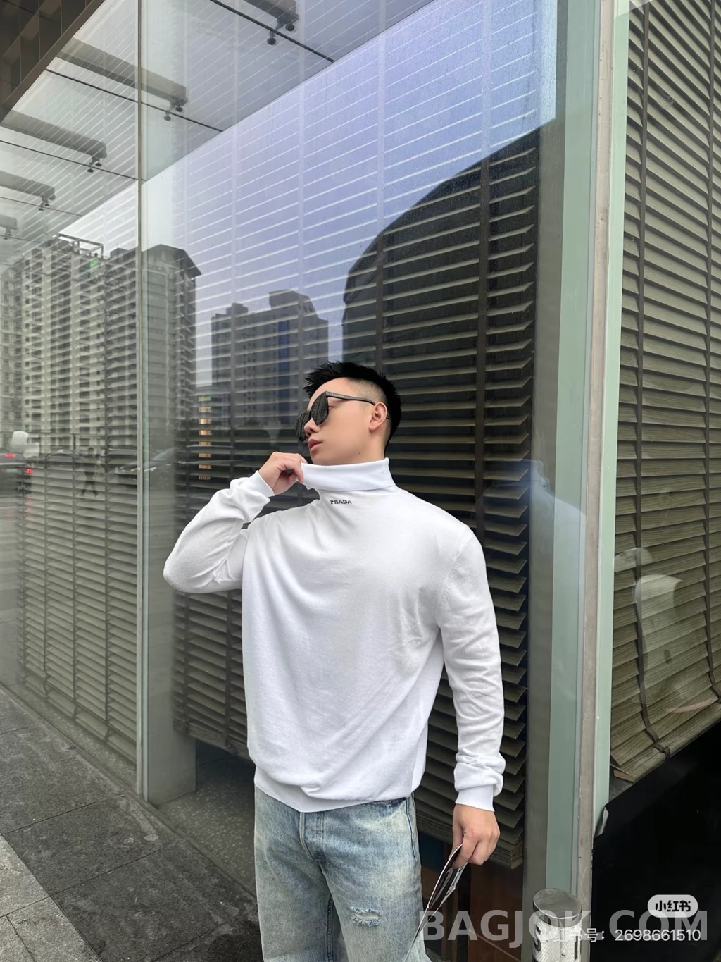 프라다 프라다 로고 터틀넥 상세 이미지