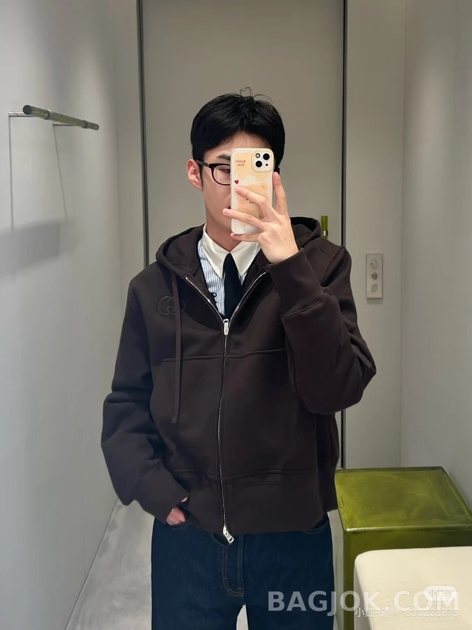 구찌 구찌 더블 G 자수 스탠드넥 집업 맨투맨 상세 이미지