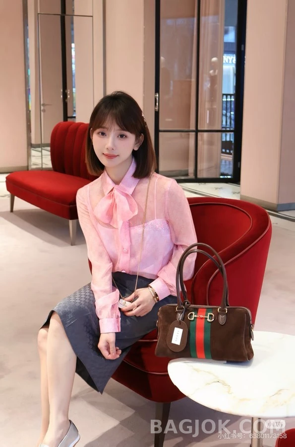 구찌 구찌 모노그램 보우 셔츠 상세 이미지