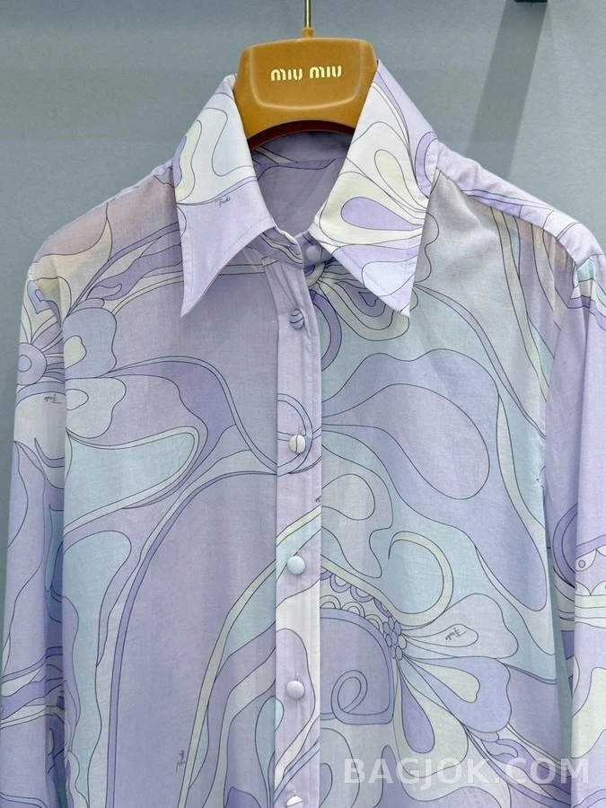 푸치 푸치 스월 패턴 셔츠 상세 이미지