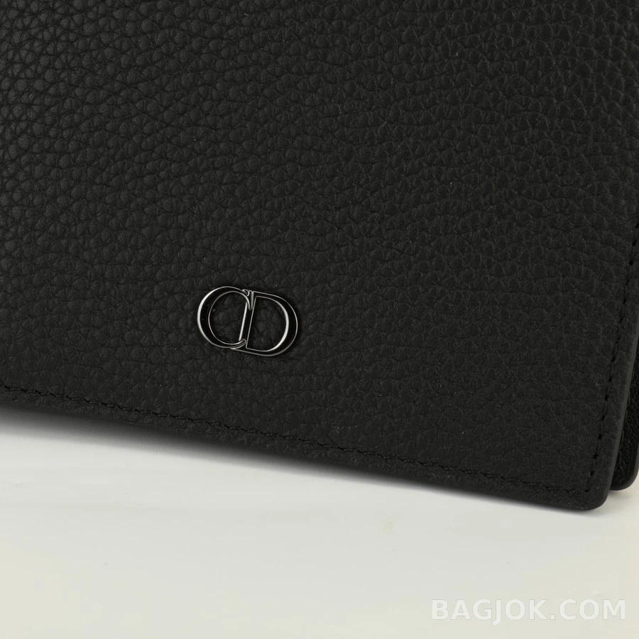 디올 디올 아이콘 바이폴드 지갑 그레인 송아지 가죽 상세 이미지