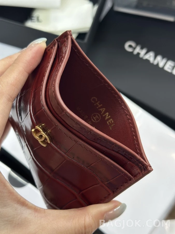 샤넬 샤넬 크록 일루전 카드 홀더 상세 이미지
