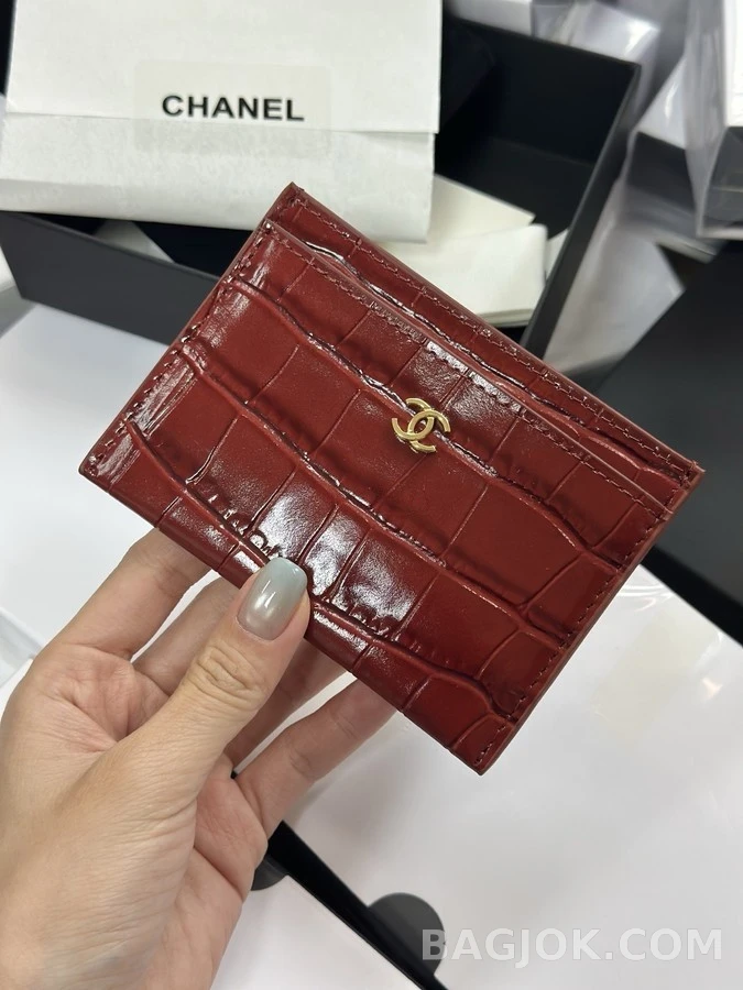 샤넬 샤넬 크록 일루전 카드 홀더 상세 이미지