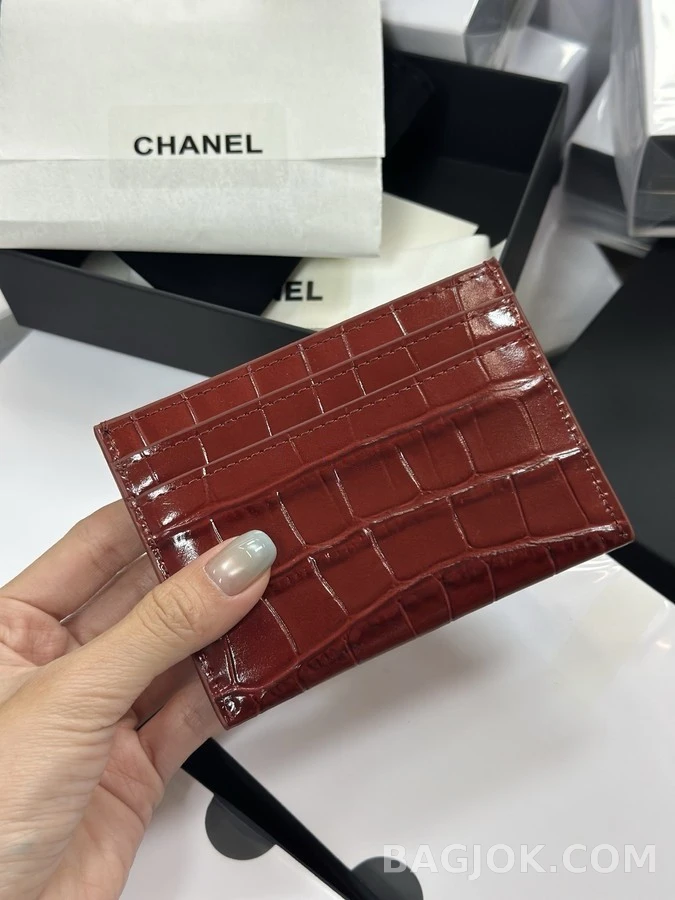 샤넬 샤넬 크록 일루전 카드 홀더 상세 이미지